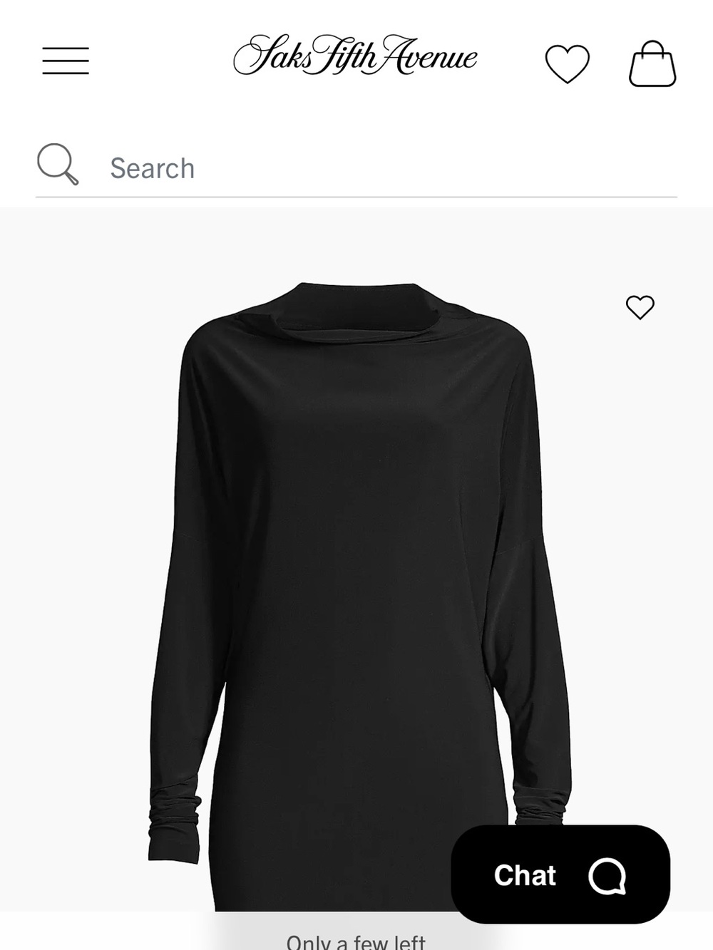 Norma Kamali Black Long-Sleeve Draped Top